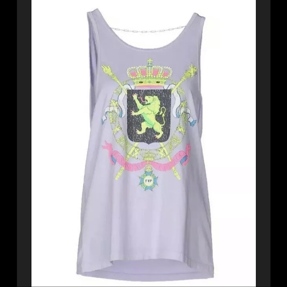 FAP Filles A Papa Graphic Logo Lilac Tank Top